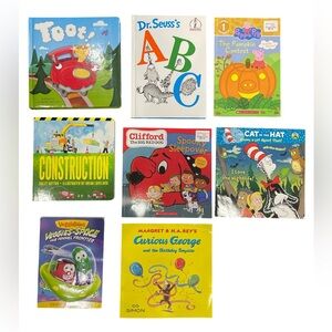 Book lot + Veggie Tales DVD